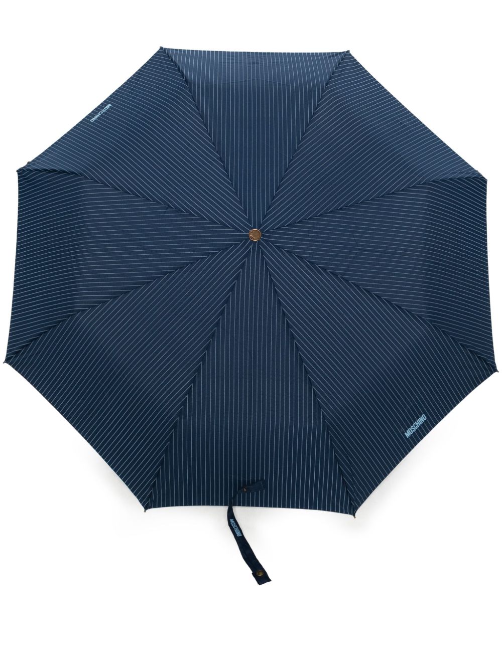 Moschino 细条纹雨伞 - 蓝色