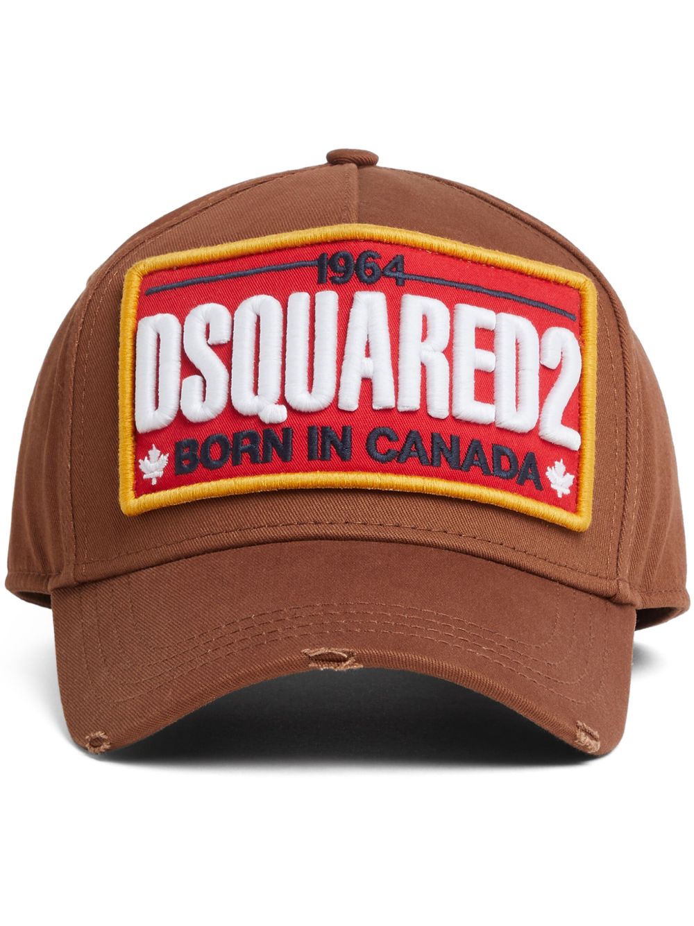 DSQUARED2 标贴棒球帽 - 褐色