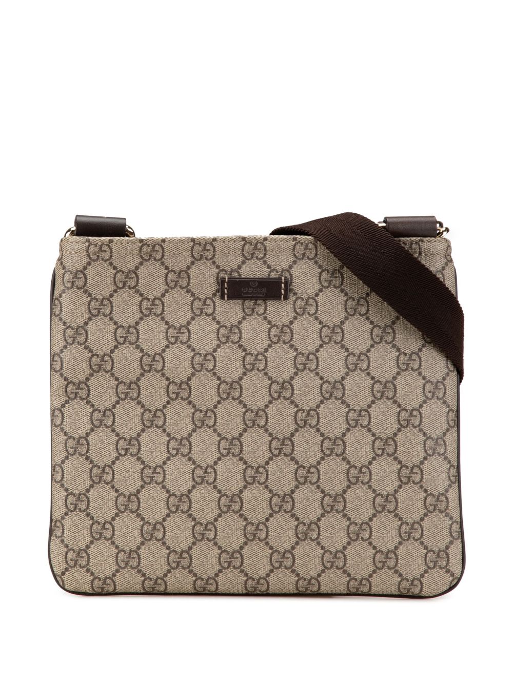 Gucci Pre-Owned GG Supreme 斜挎包（2000-2015年典藏款） - 褐色