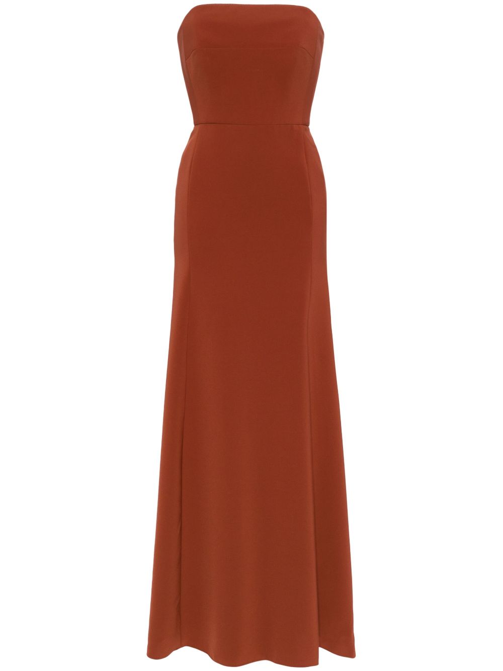 Jenny Packham Joelyn 露肩绉纱礼服 - 褐色