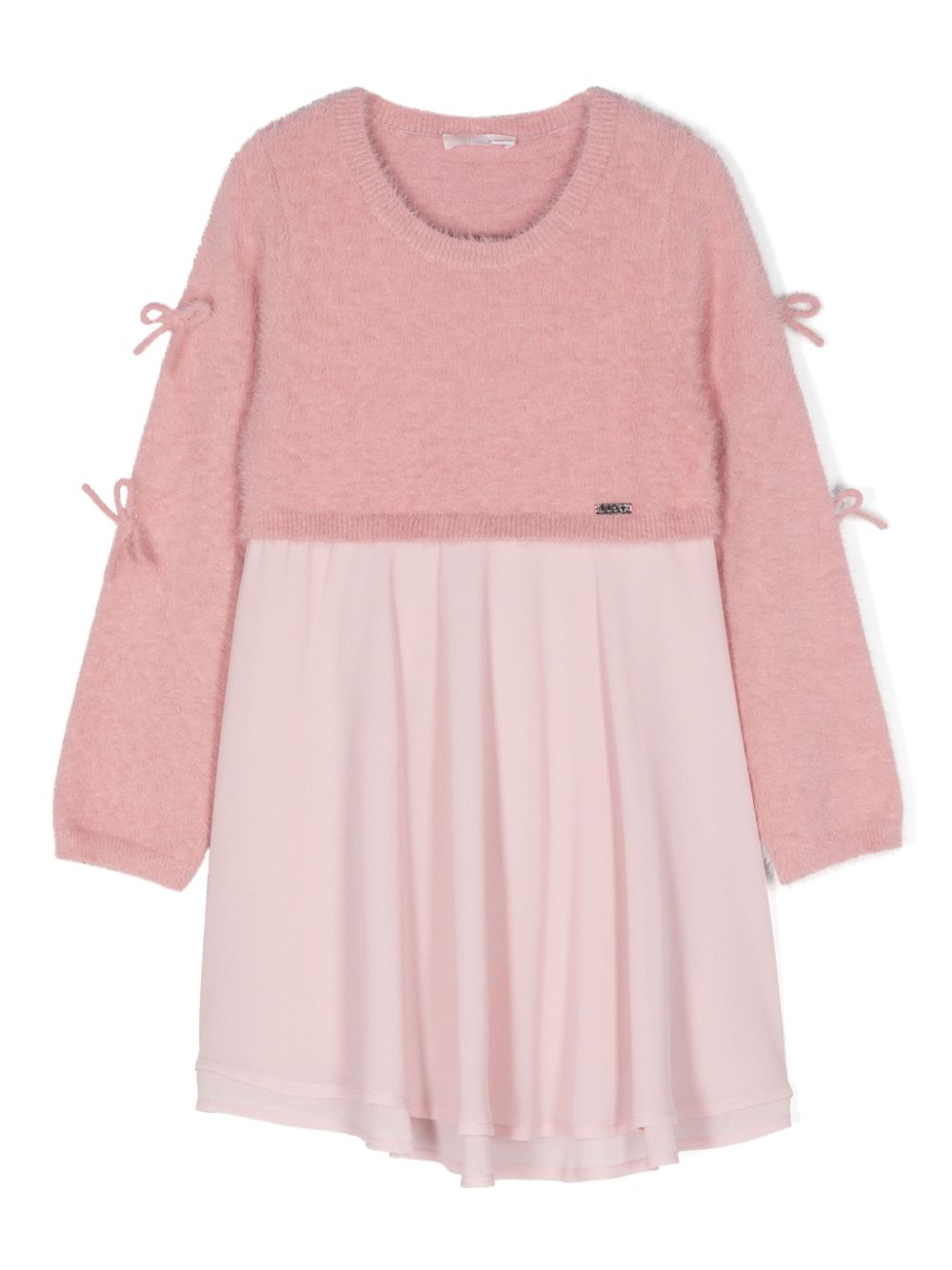 Liu Jo Kids 蝴蝶结细节连衣裙 - 粉色