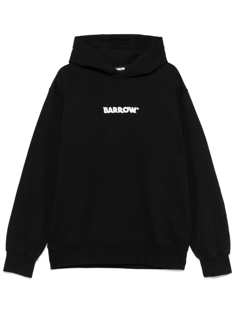 BARROW logo印花连帽衫 - 黑色