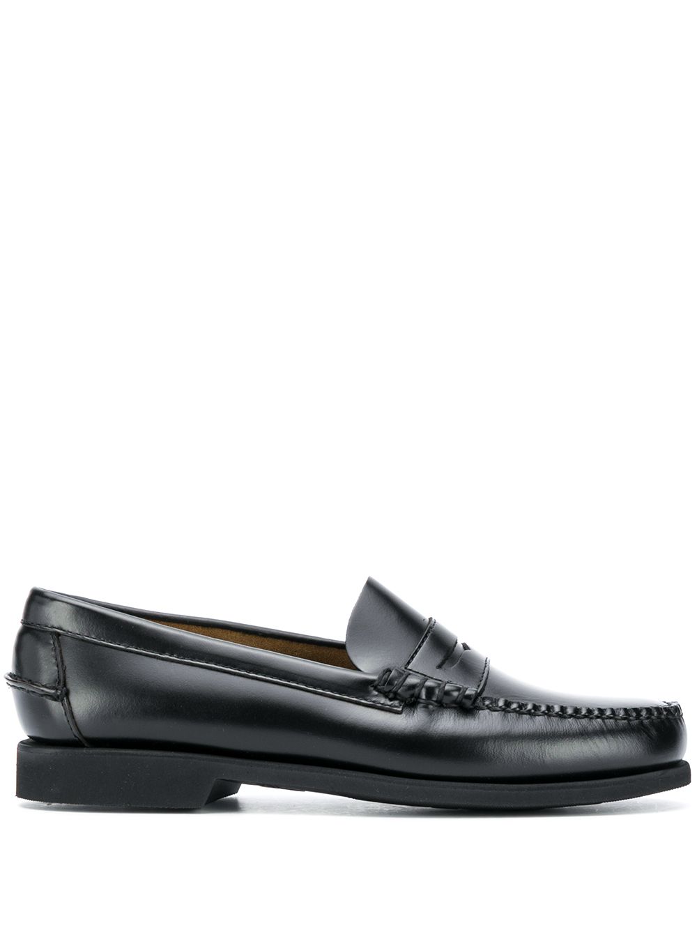 Sebago 拼接皮质乐福鞋 - 黑色