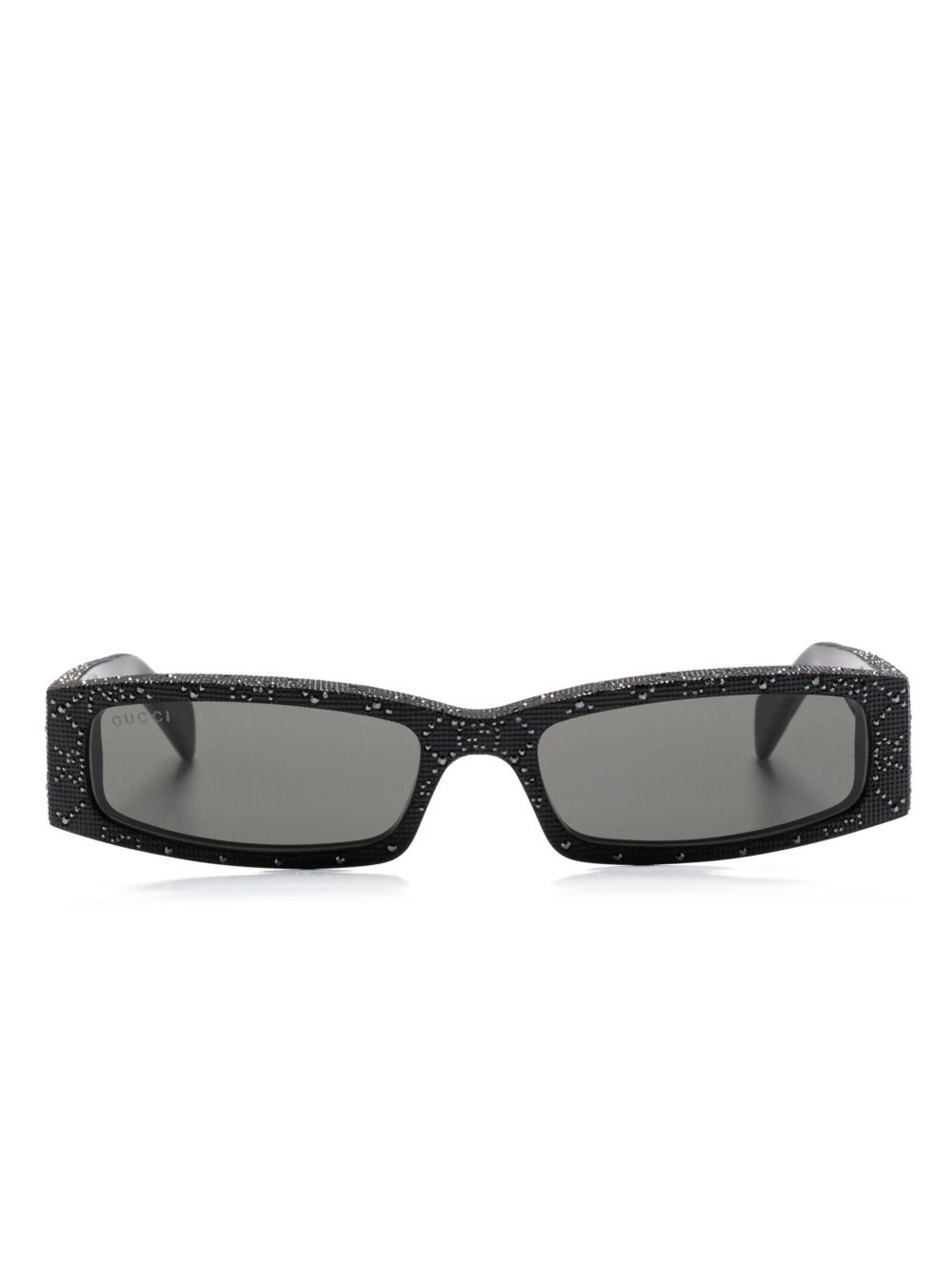 Gucci Eyewear 长方形框太阳眼镜 - 灰色