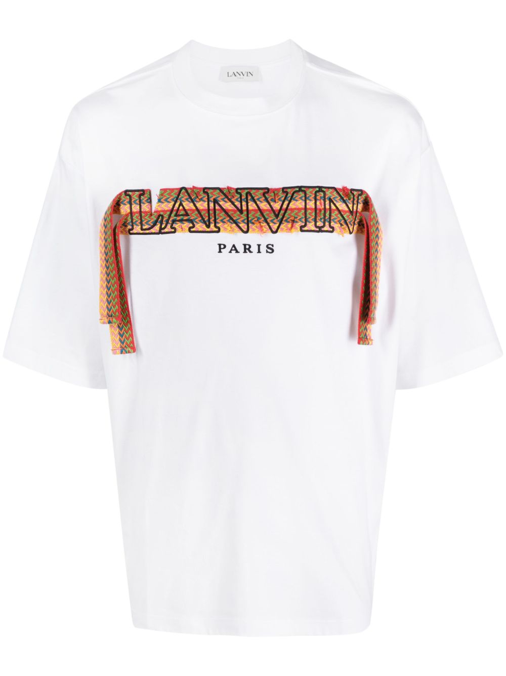 Lanvin Curb 刺绣棉T恤 - 白色