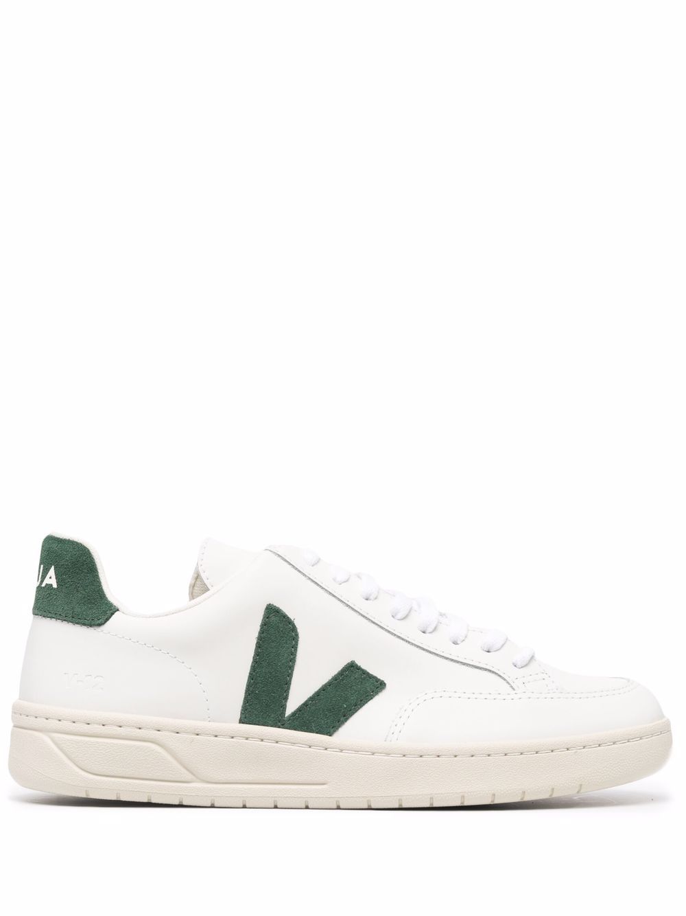 VEJA V-12 皮质运动鞋 - 白色