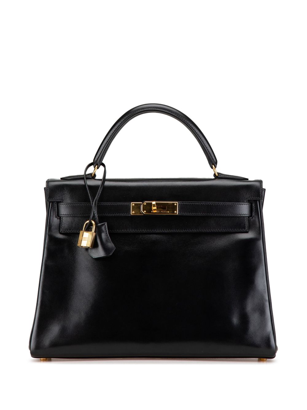 Hermès Pre-Owned 1995 Box Calf Kelly Retourne 32 satchel - 黑色