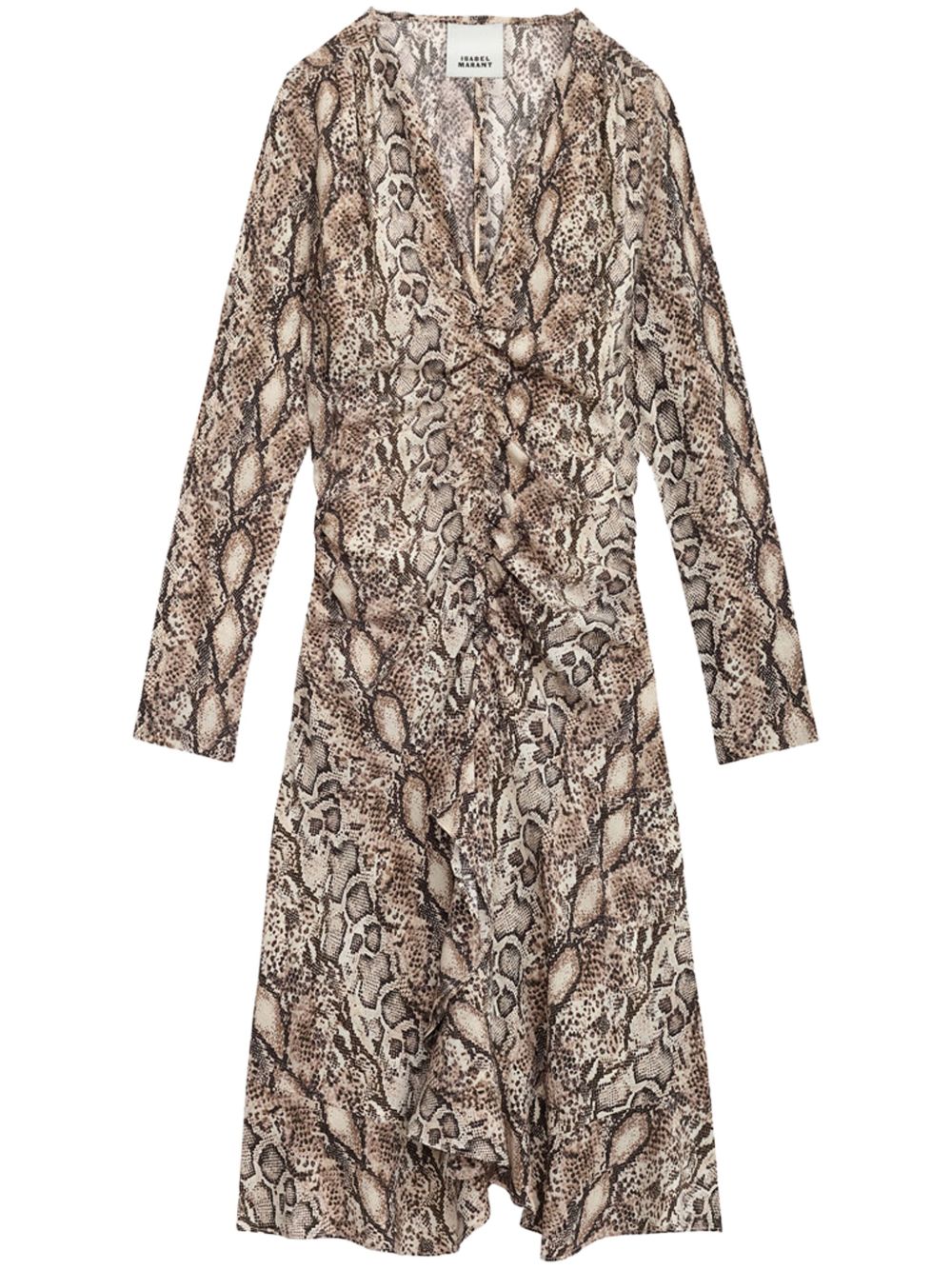 ISABEL MARANT Octavia 迷你连衣裙 - 中性色