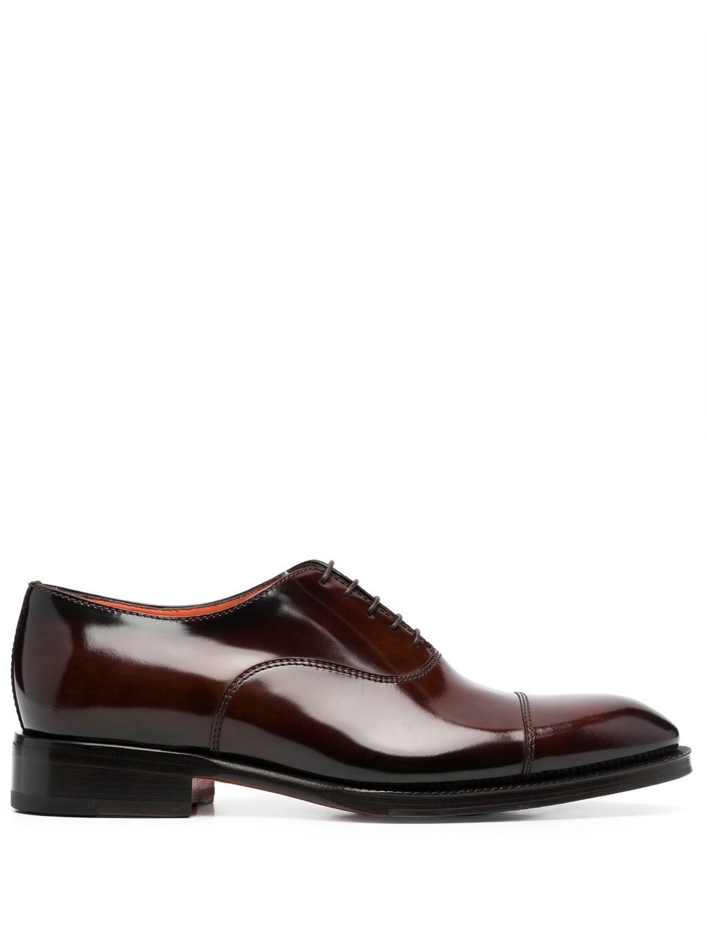 Santoni 皮质牛津鞋 - 褐色