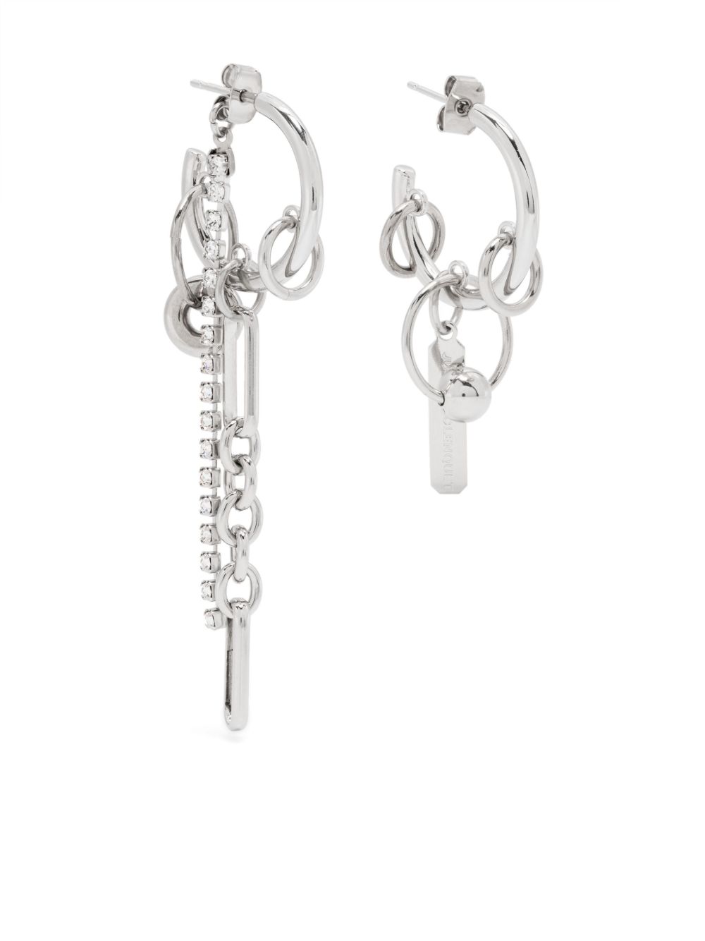 Justine Clenquet Iris Crystal 耳环 - 银色