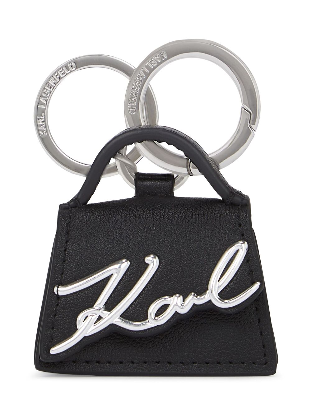 Karl Lagerfeld K/Signature Bag 钥匙扣 - 黑色