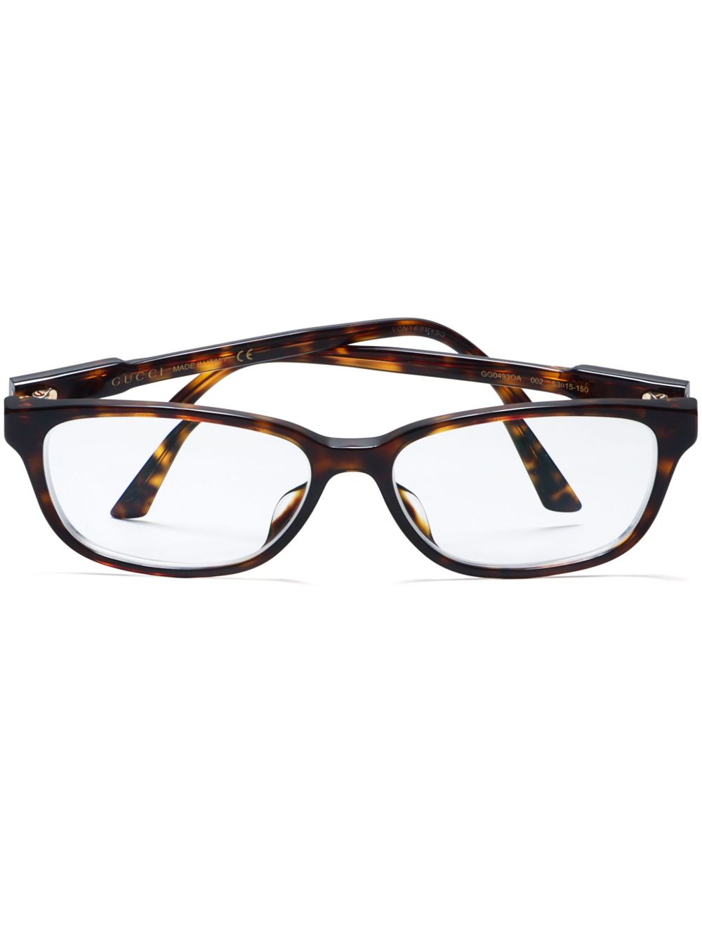 Gucci Pre-Owned 方形镜框眼镜（2020年代典藏款） - 褐色