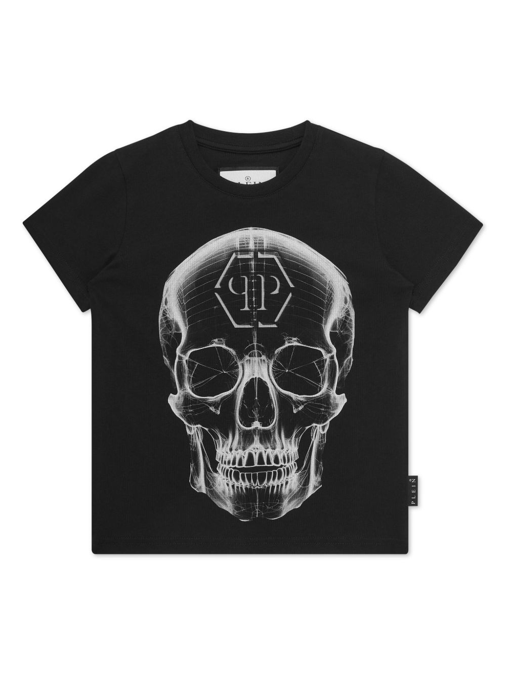 Philipp Plein Junior 骷髅头印花T恤 - 黑色