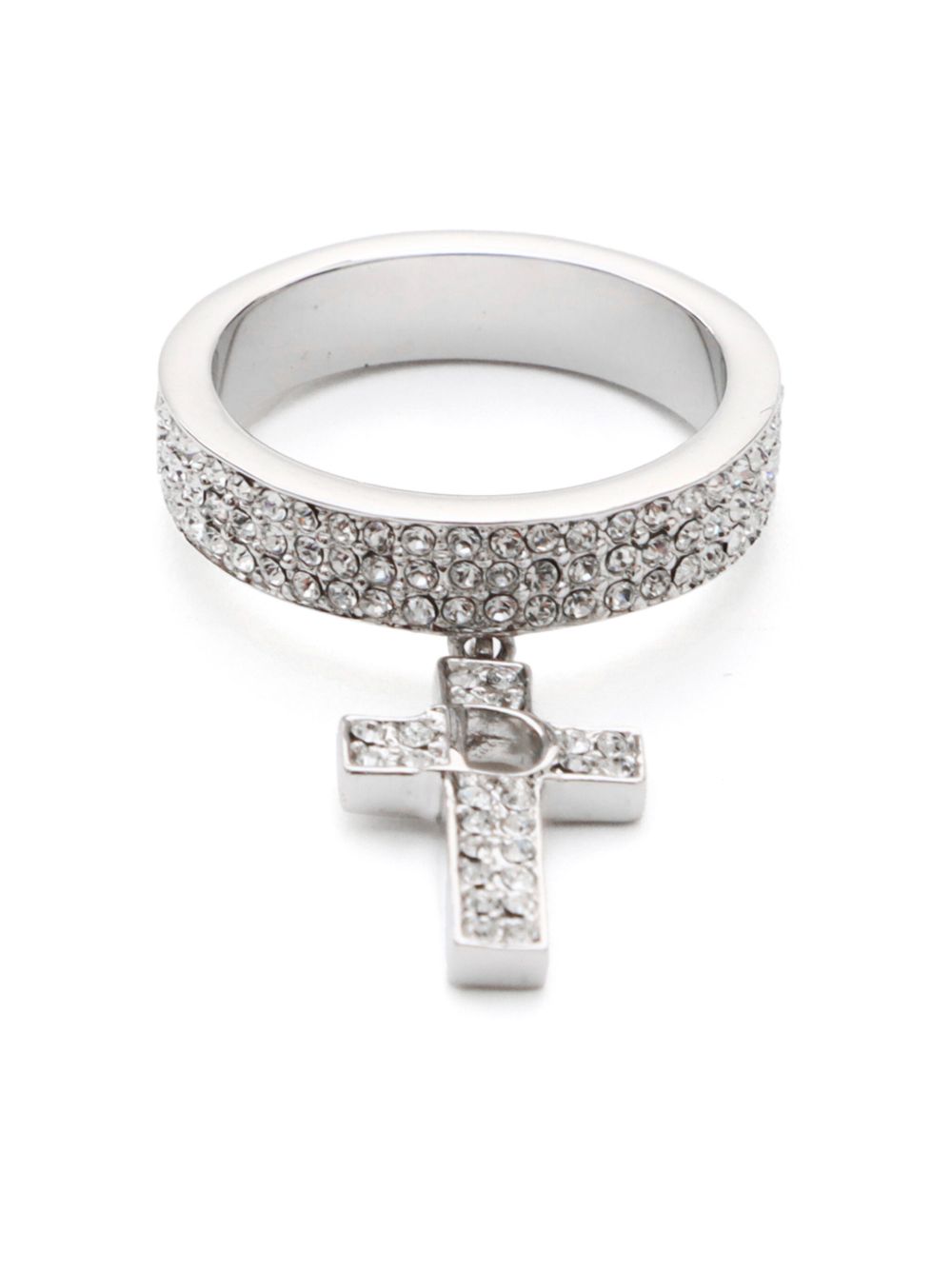 Christian Dior Pre-Owned 十字logo戒指（2010年代典藏款） - 银色