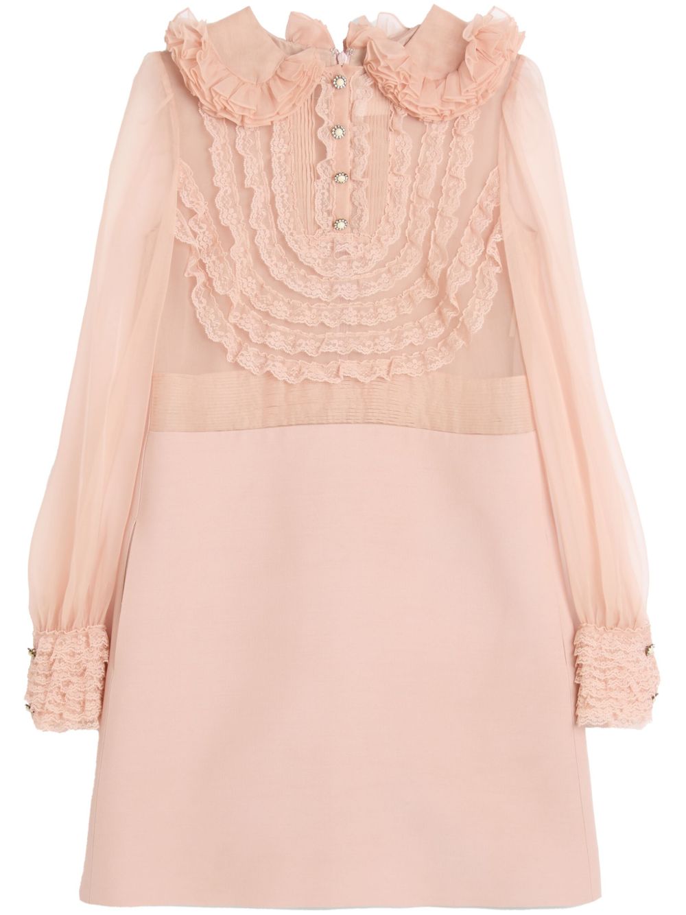 Valentino Garavani Embroidered Crepe Couture 连衣裙 - 粉色