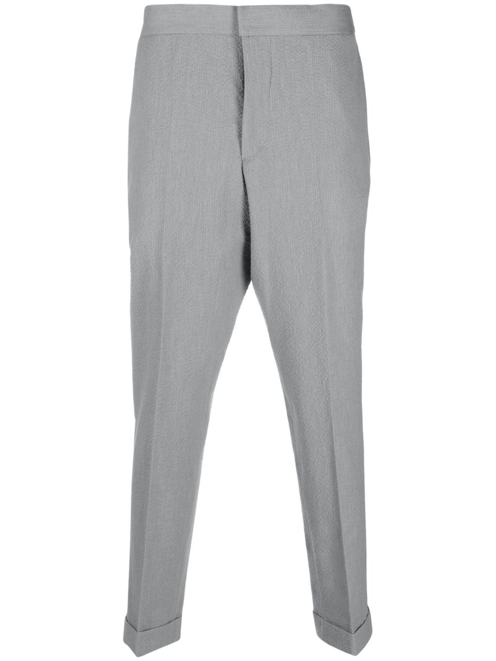 Officine Generale 压褶直筒长裤 - 灰色