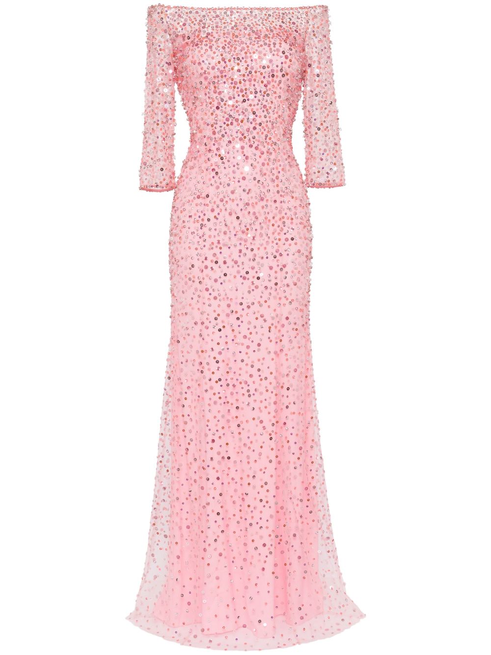 Jenny Packham Lantana 亮片缀饰礼服 - 粉色