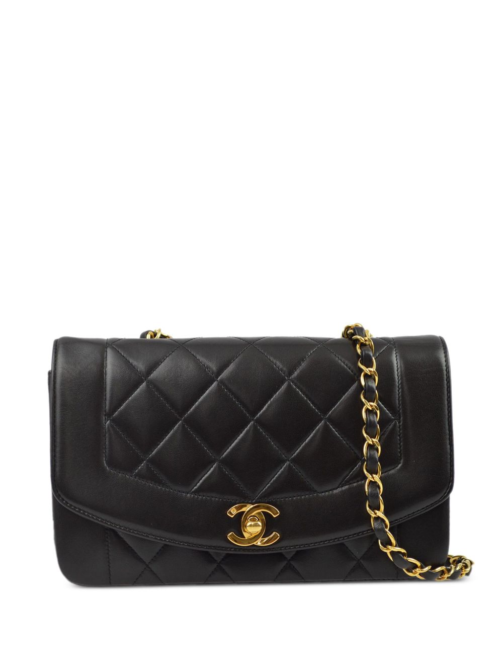 CHANEL Pre-Owned Diana 小号单肩包（1995年典藏款） - 黑色