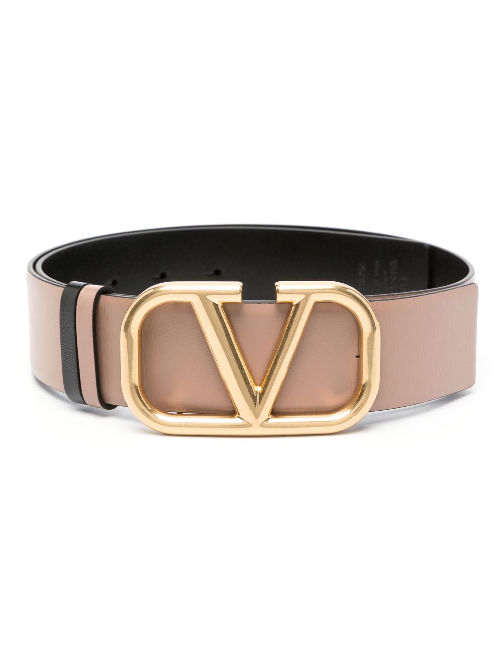 Valentino Garavani VLogo Signature 双面腰带 - 褐色