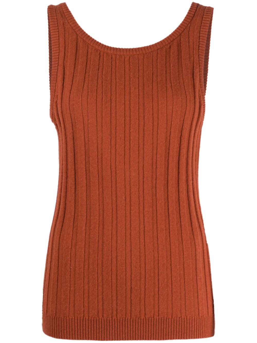 Cashmere In Love Mara 罗纹针织坦克背心 - 褐色