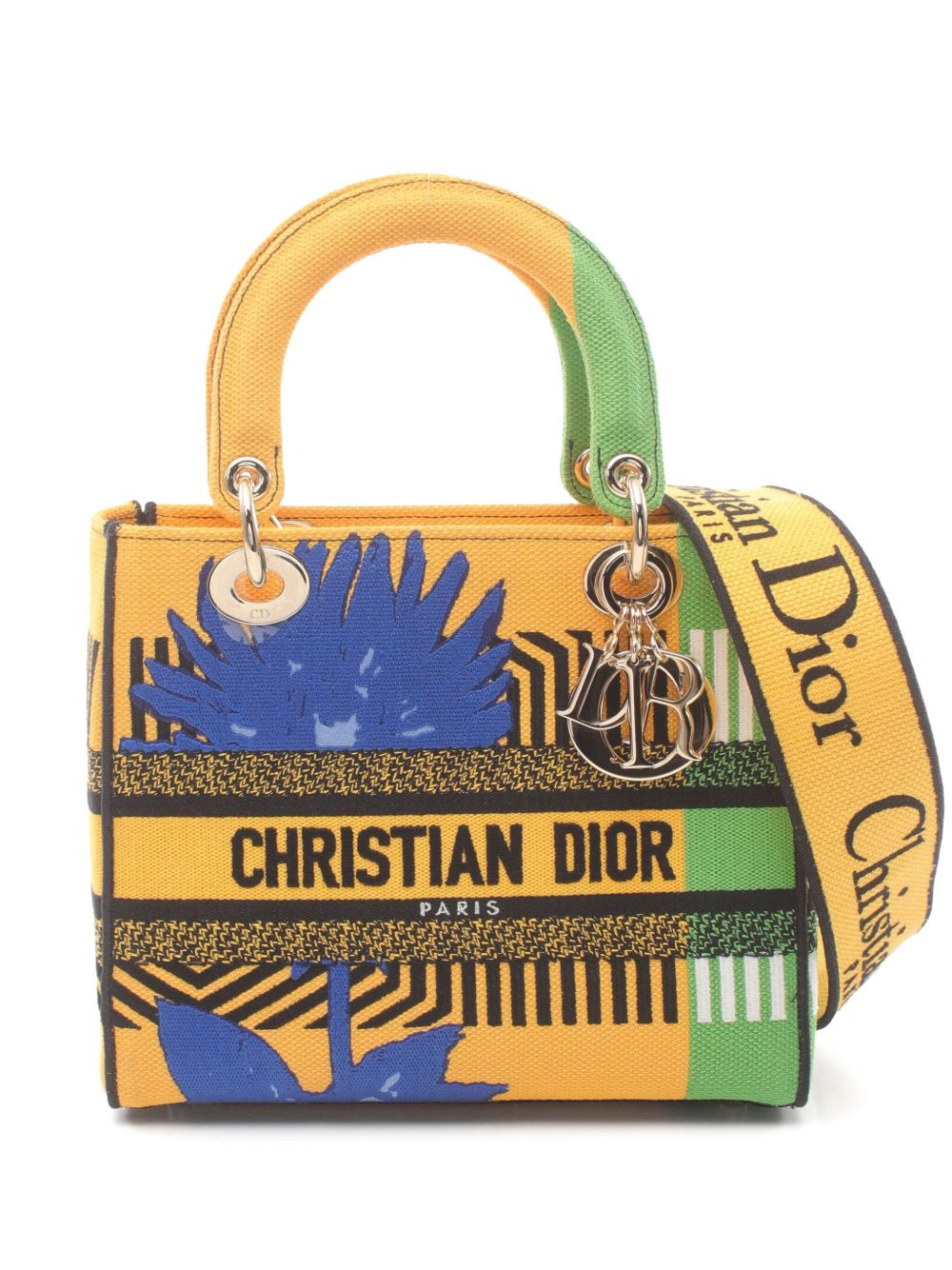 Christian Dior Pre-Owned Lady Dior 两用手提包（2010年代典藏款） - 黄色