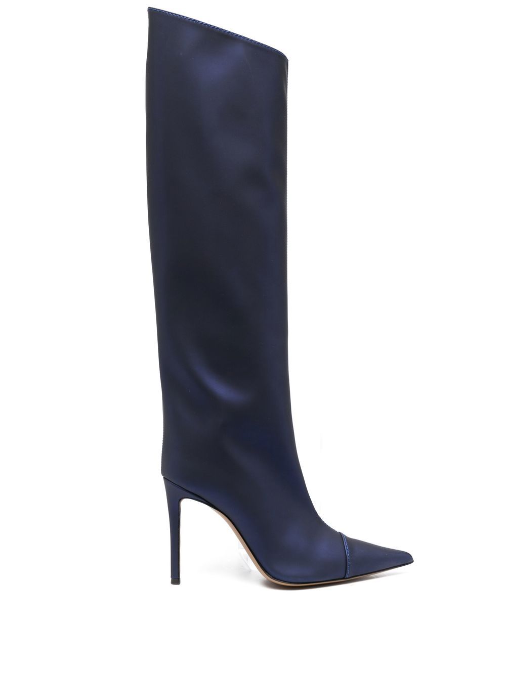 Alexandre Vauthier 尖头及膝靴 - 蓝色