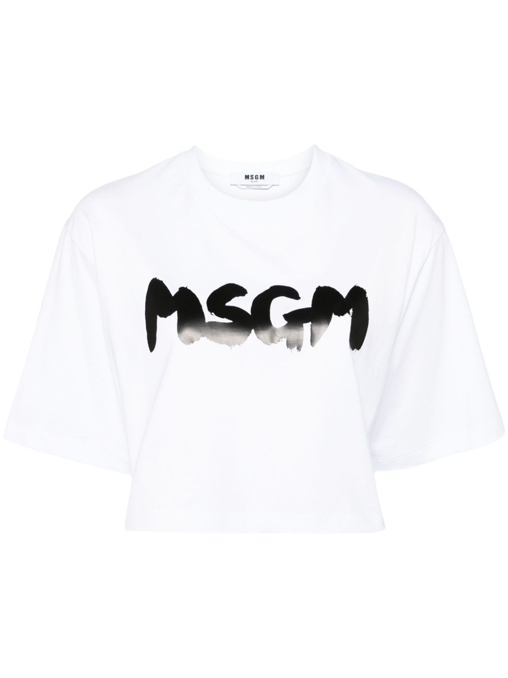 MSGM 印花短款T恤 - 白色