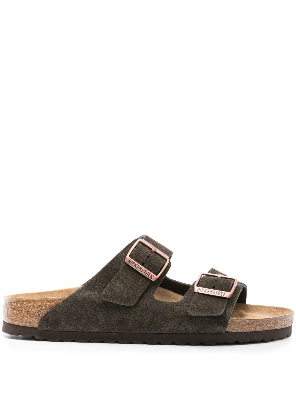 Birkenstock Arizona 扣环绒面皮凉鞋 - 褐色