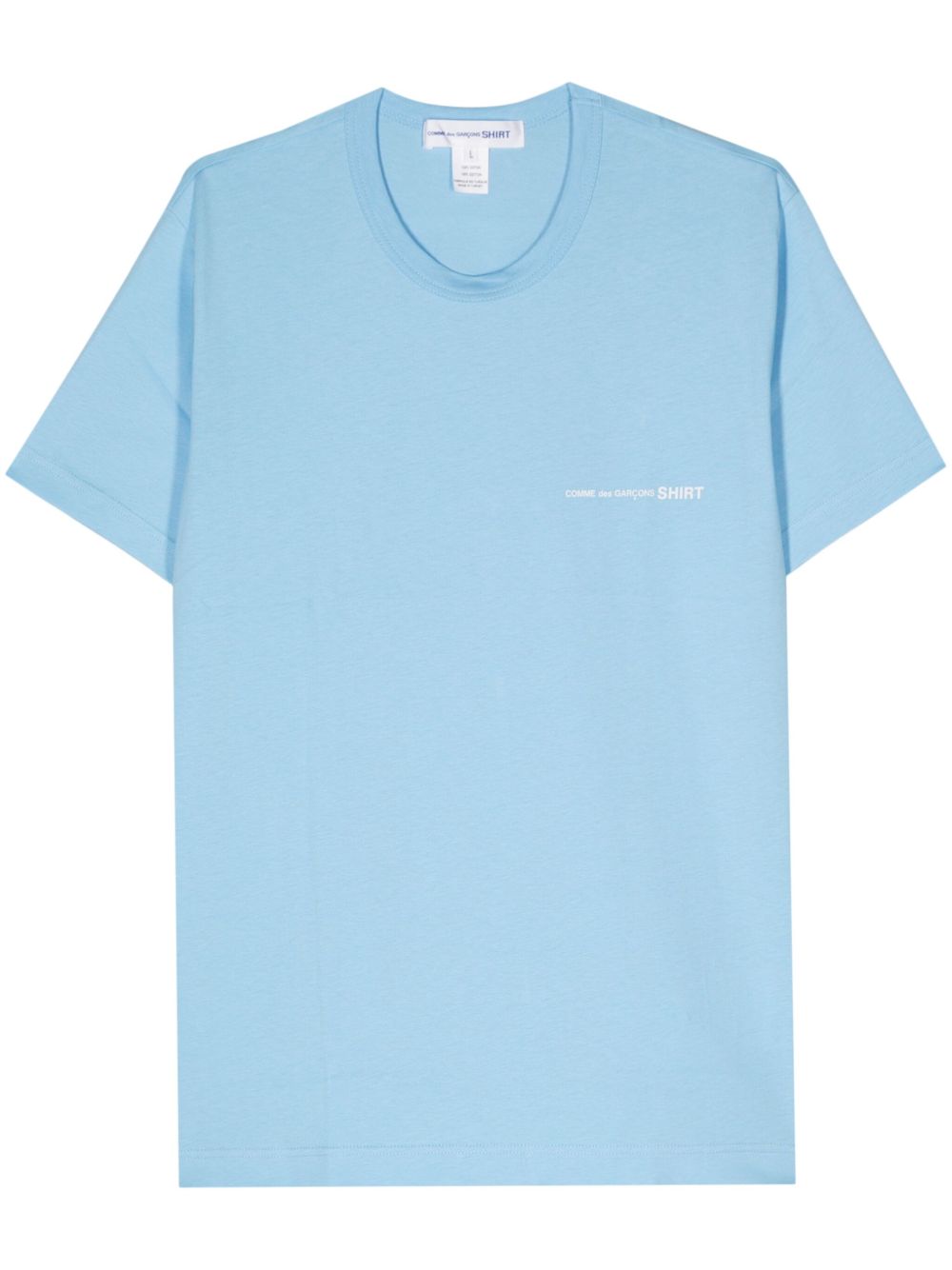 Comme Des Garçons Shirt logo印花棉T恤 - 蓝色