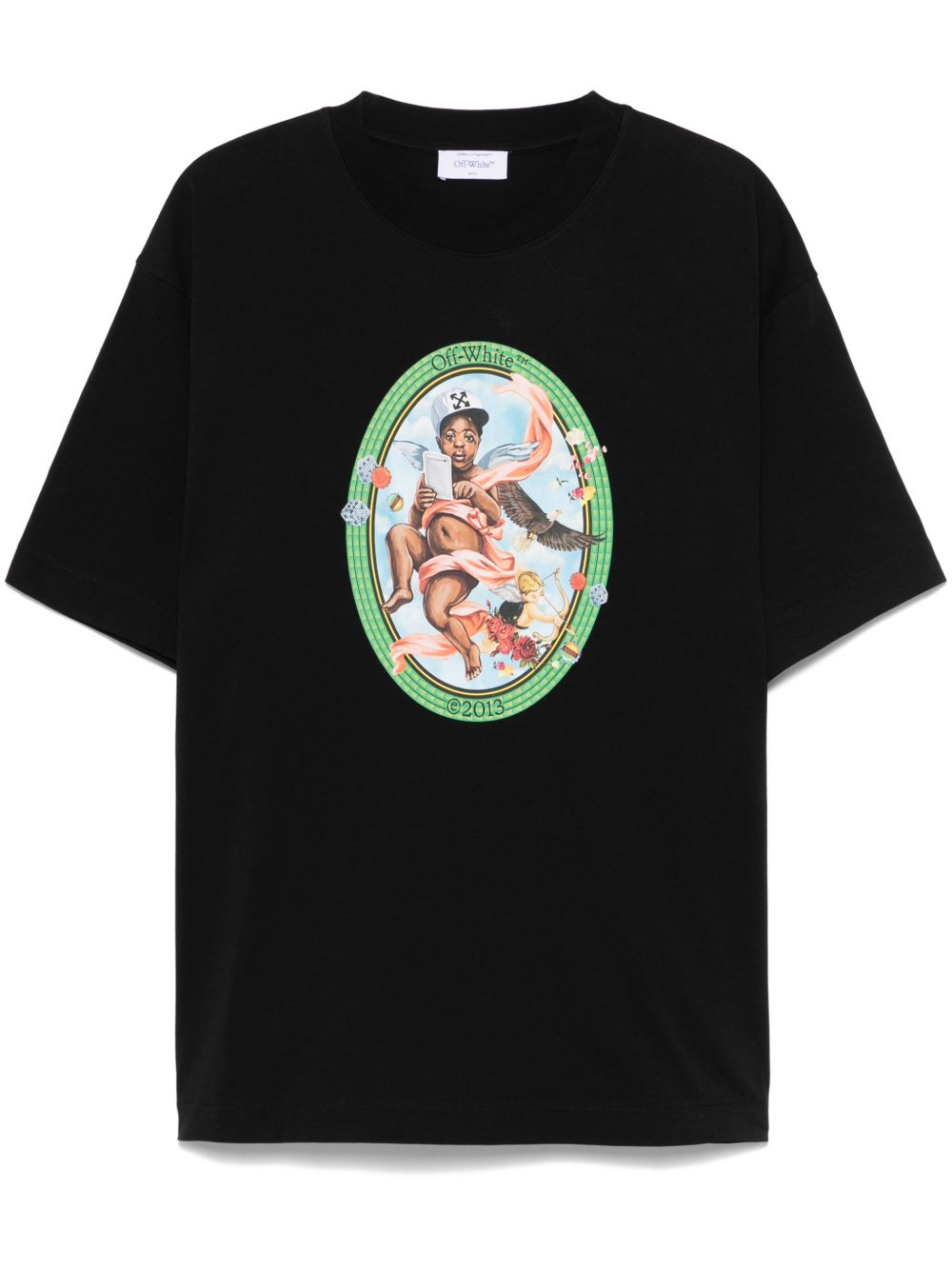 Off-White Fresco Oval T恤 - 黑色