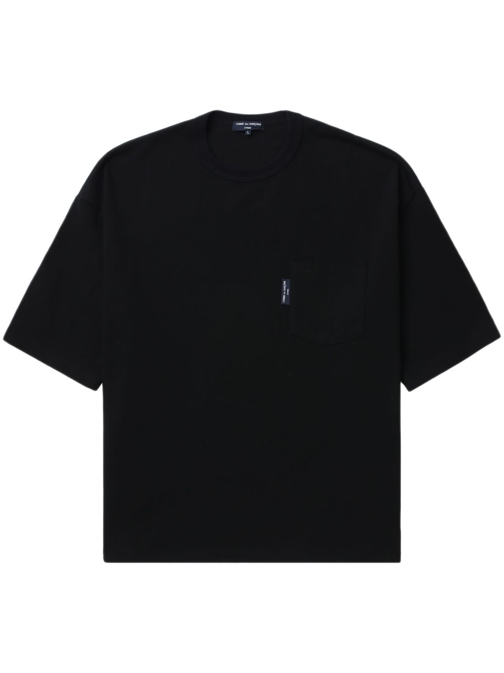 Comme des Garçons Homme 贴袋棉T恤 - 黑色