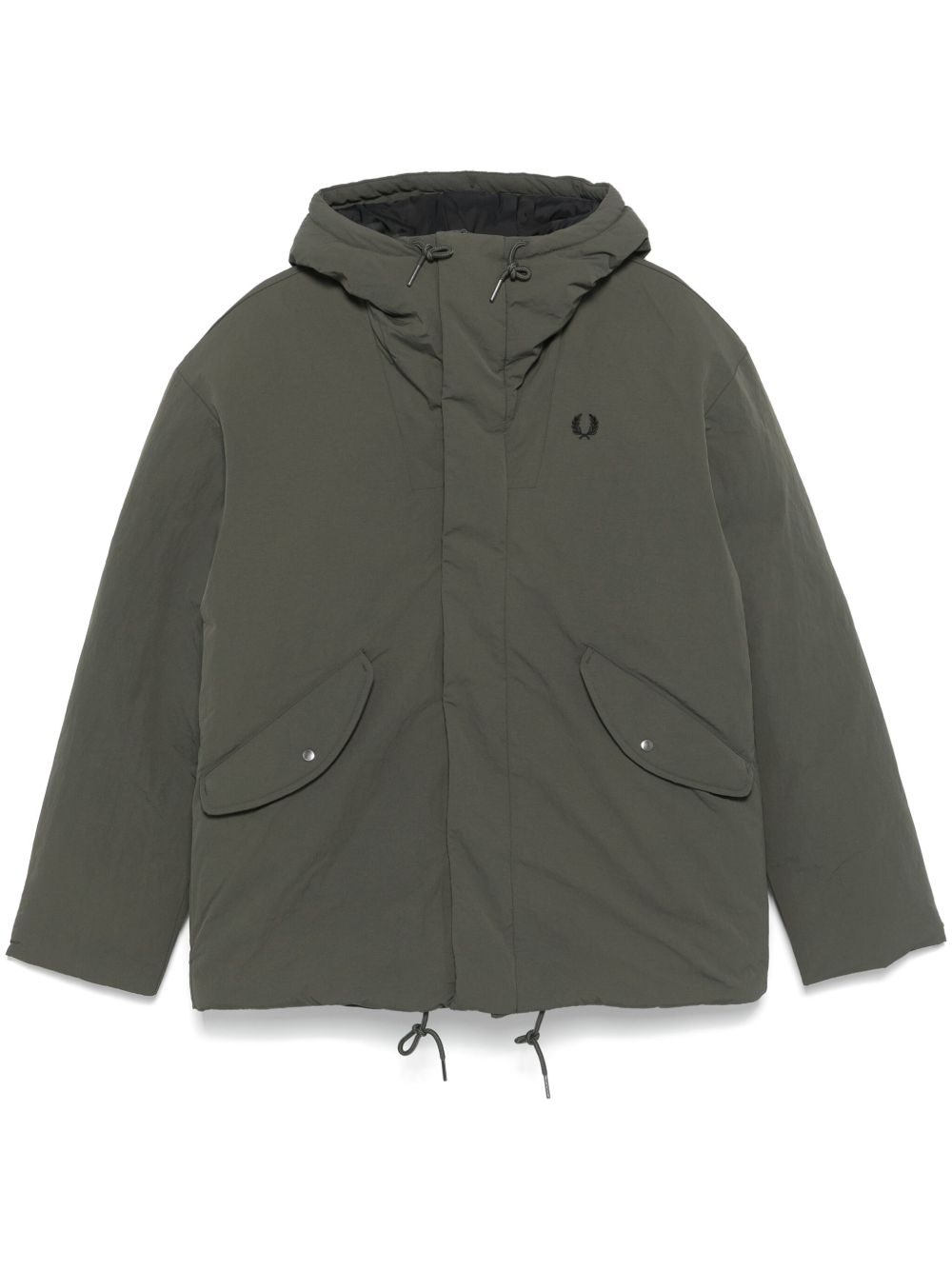 Fred Perry 拉链蓬松夹克 - 绿色