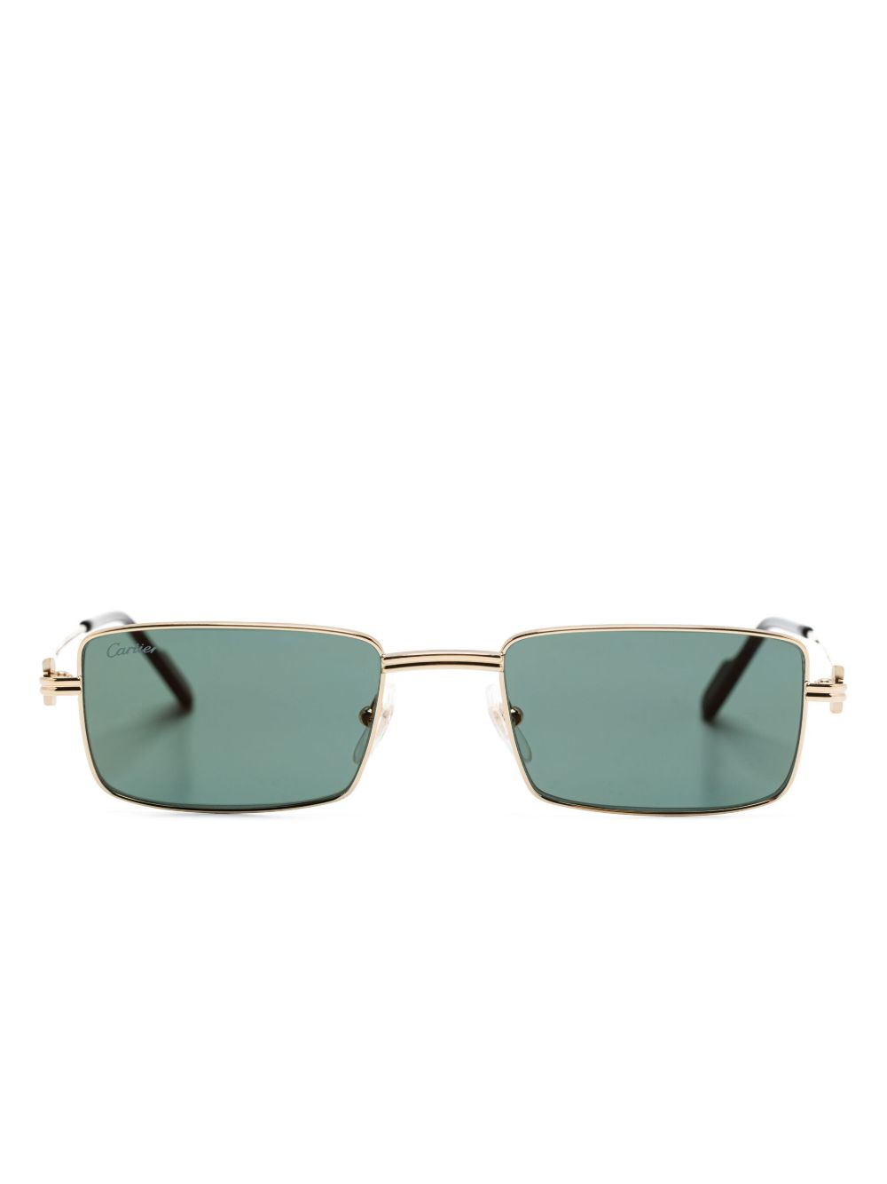 Cartier Eyewear 长方形框太阳眼镜 - 金色