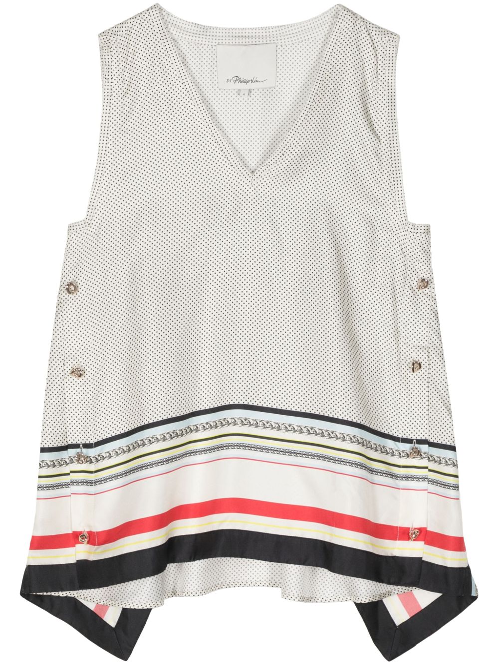 3.1 Phillip Lim NY Liberty 无袖真丝背心 - IV111 IVORY MULTI
