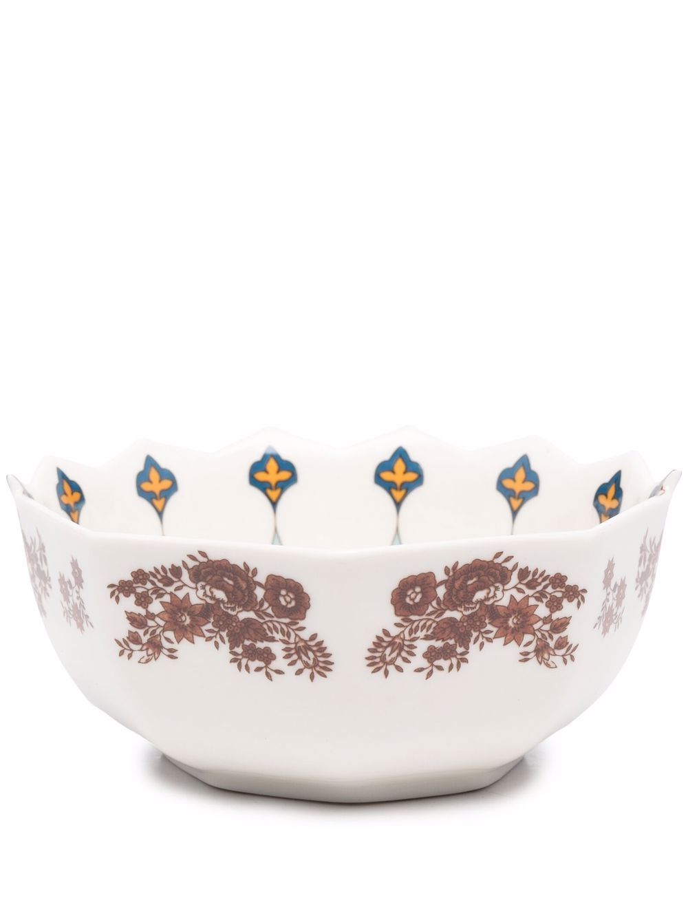 Seletti 混搭设计对比印花餐碗 - 白色
