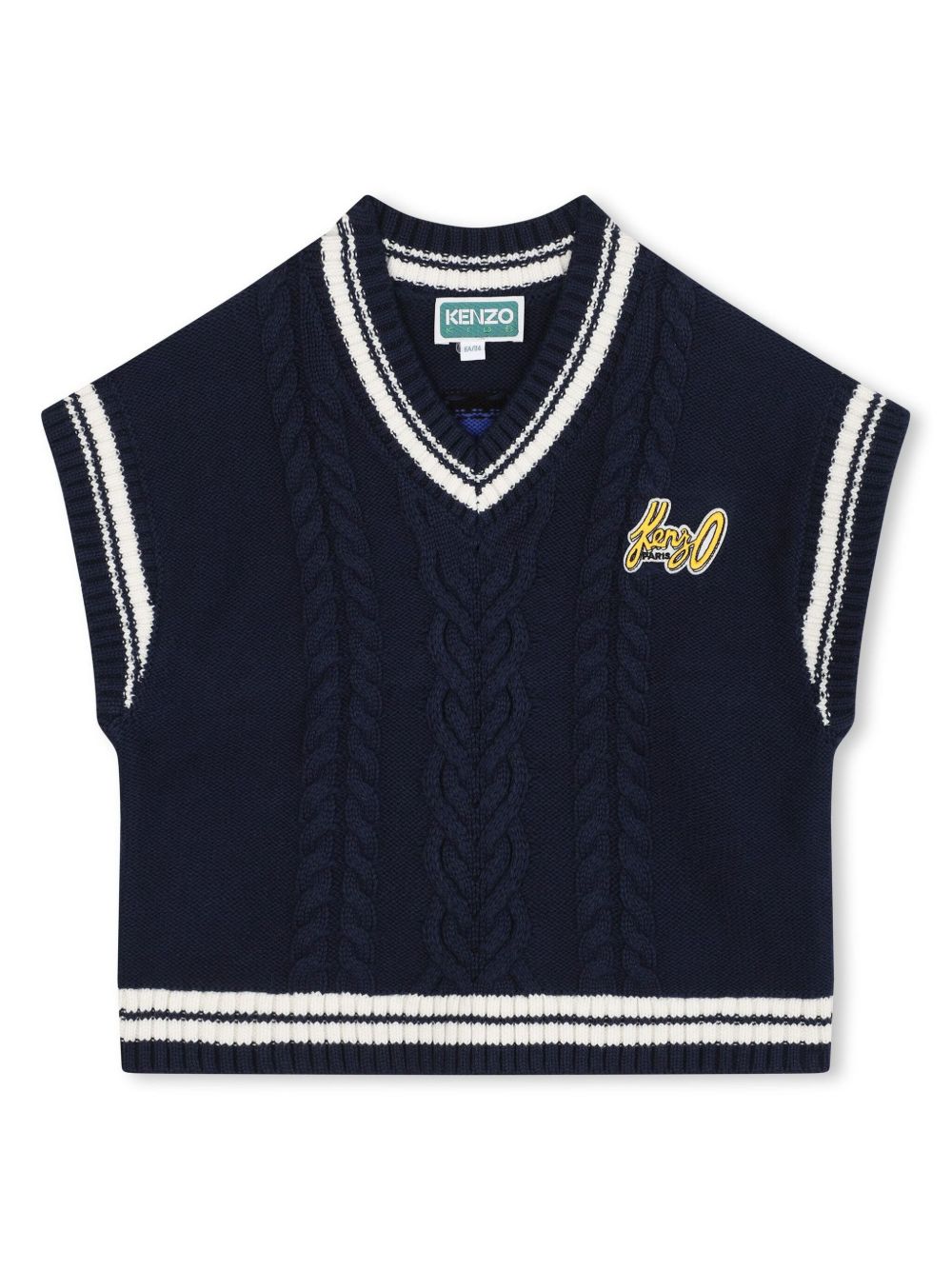 Kenzo Kids 罂粟花嵌花标贴背心 - 蓝色