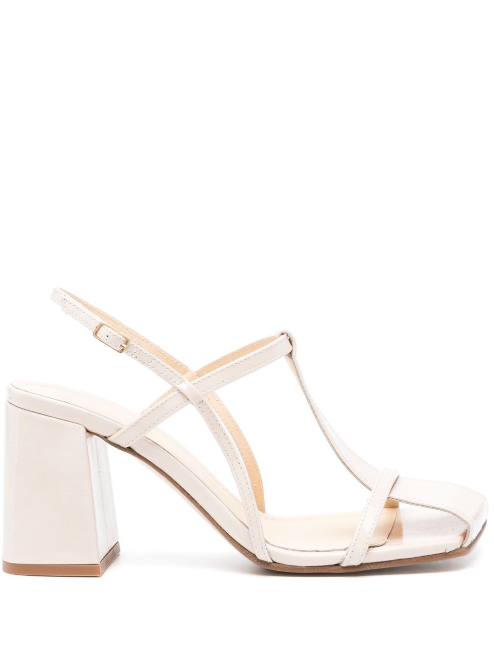 Souliers Martinez Frisia 皮质中跟凉鞋 - 中性色