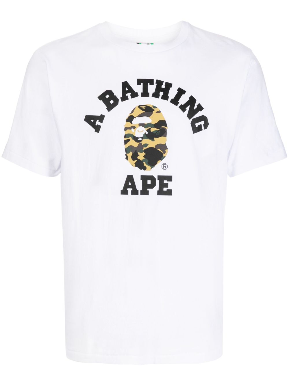 A BATHING APE® logo印花棉T恤 - 白色