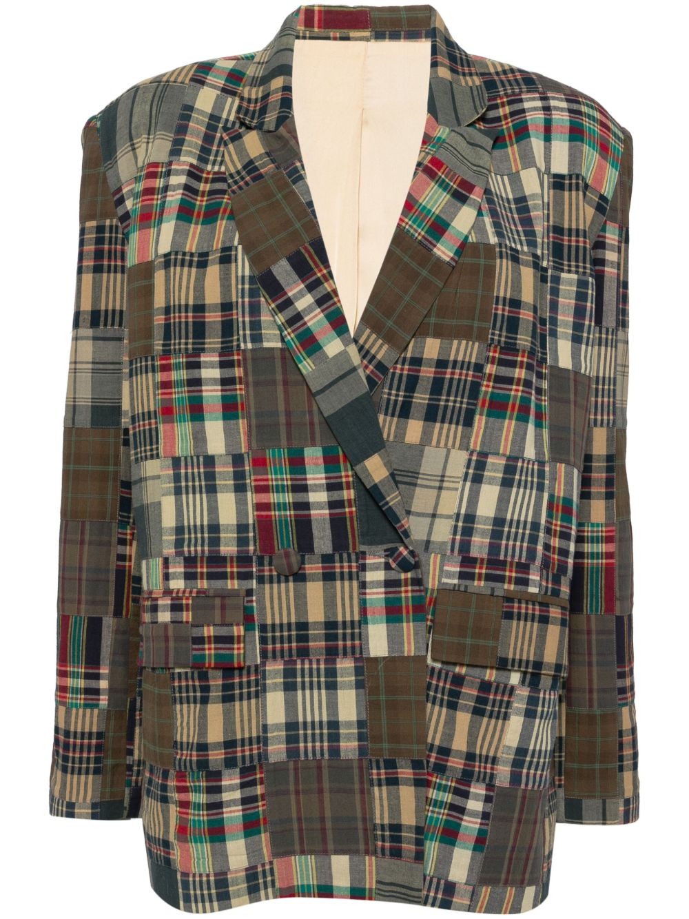 Cynthia Rowley Madras 格纹西装夹克 - 黄色