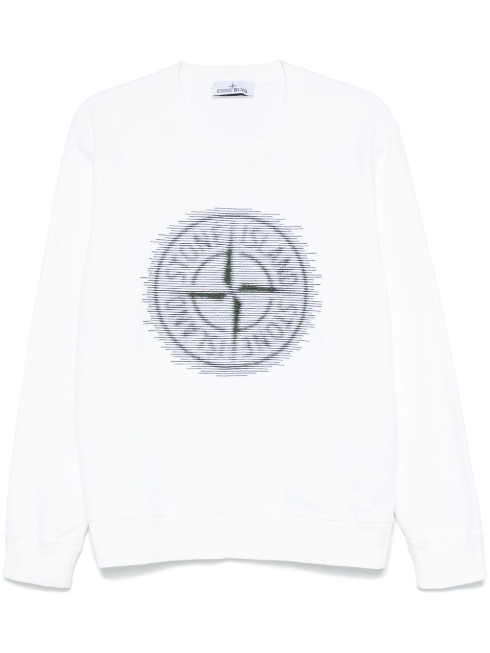 Stone Island 罗盘徽章印花卫衣 - 白色