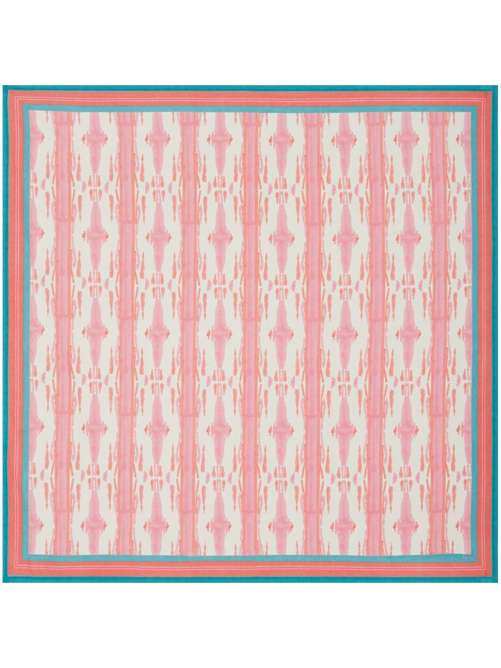 Lisa Corti Flame Design 棉质桌布（180厘米 x 180厘米） - 粉色