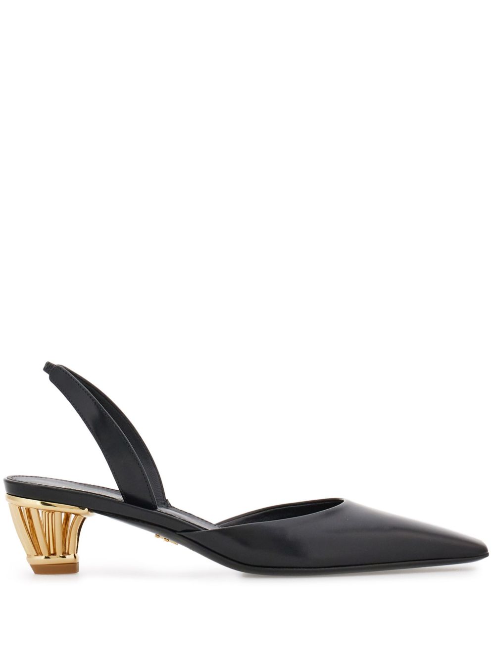 Ferragamo 笼形裹踝高跟鞋 - 黑色