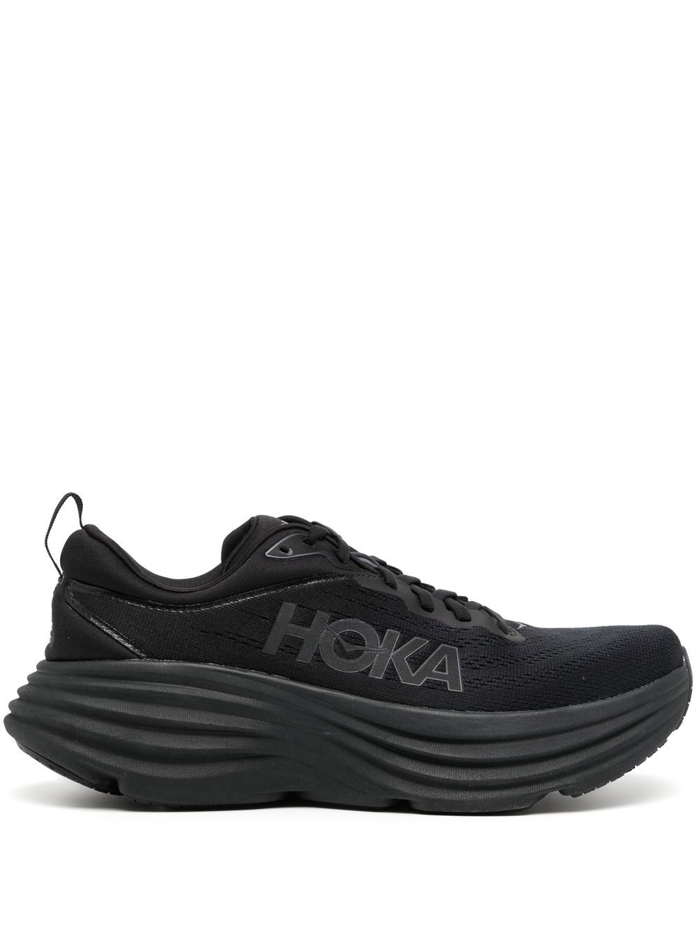 HOKA 标贴低帮运动鞋 - 黑色