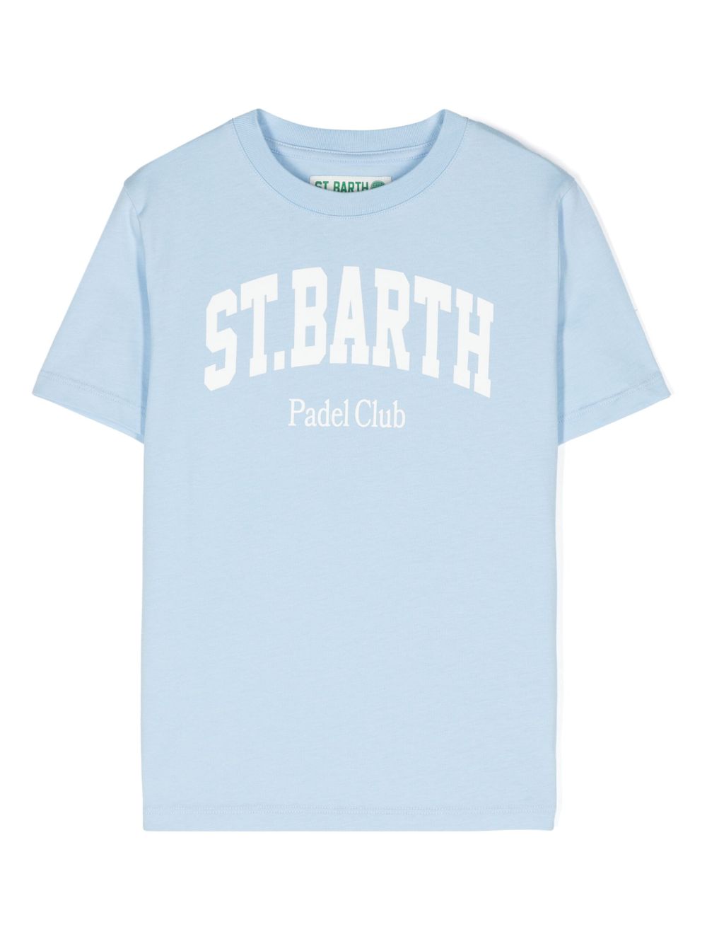 MC2 Saint Barth Kids logo印花棉T恤 - 蓝色