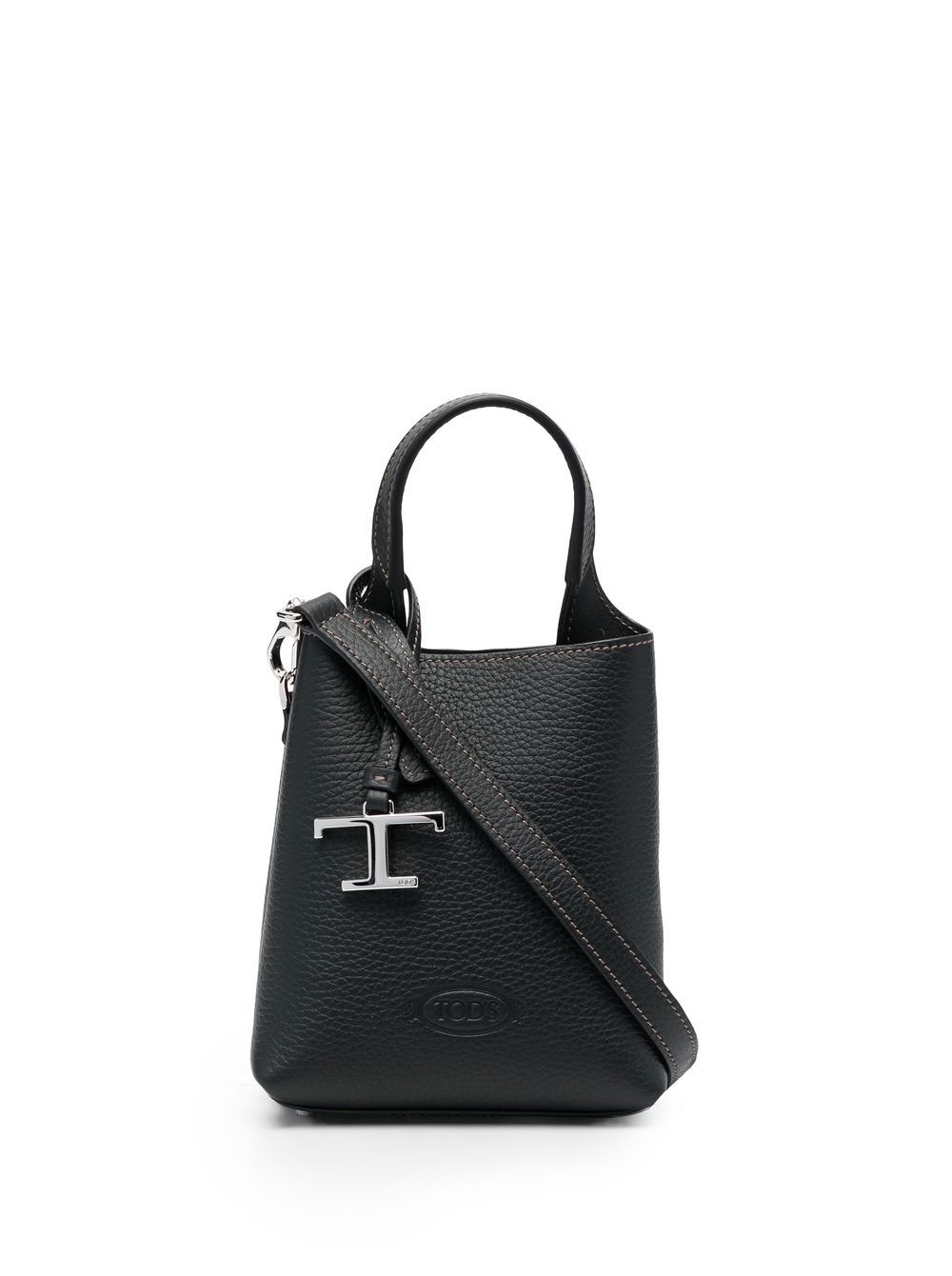 Tod's logo标牌手提包 - 黑色