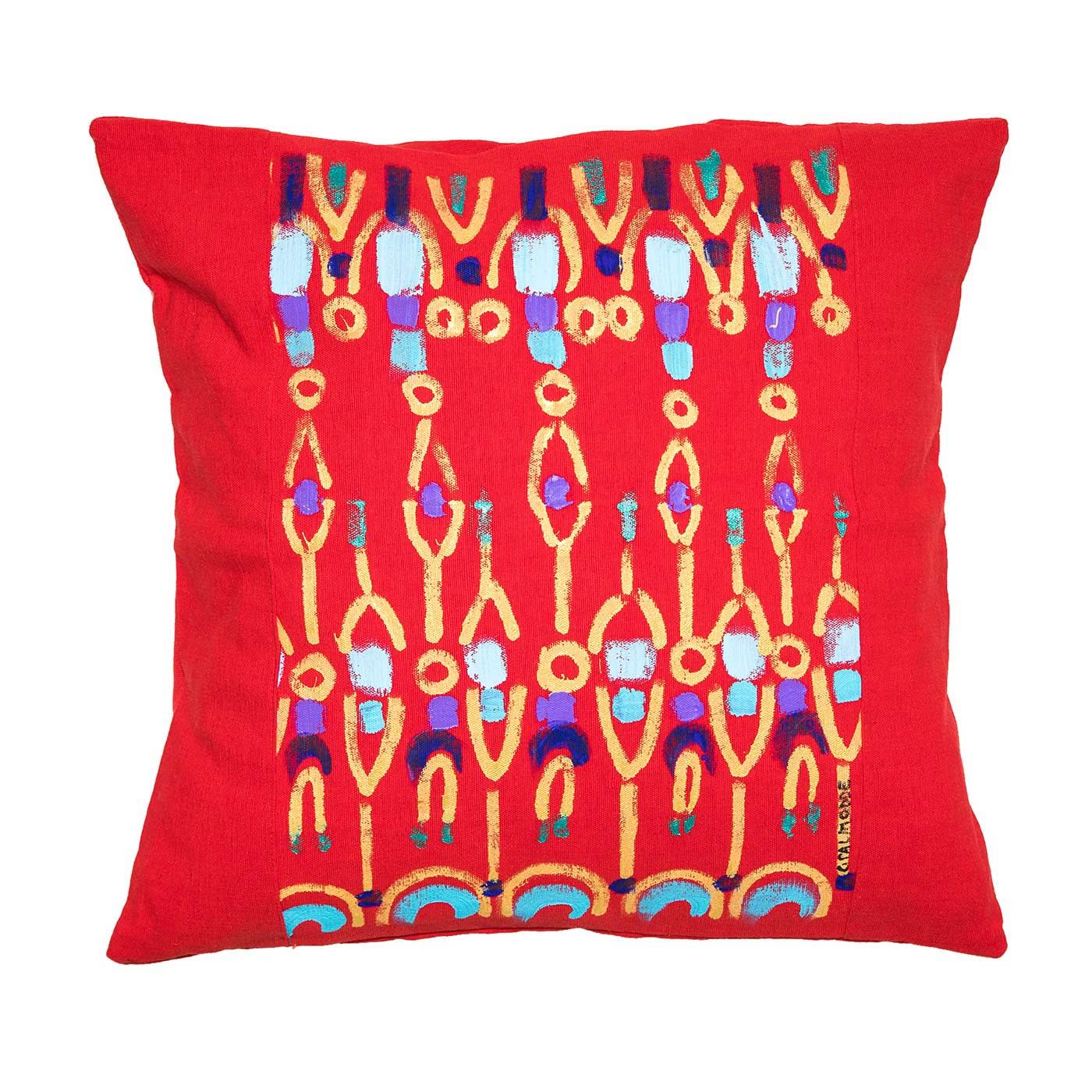 Le Botteghe su Gologone Cotton Hand Painted Indoor Cushion 70x70 cm