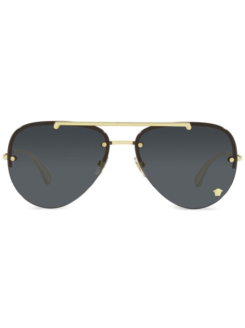 Versace Eyewear Glam 美杜莎飞行员太阳眼镜 - 金色