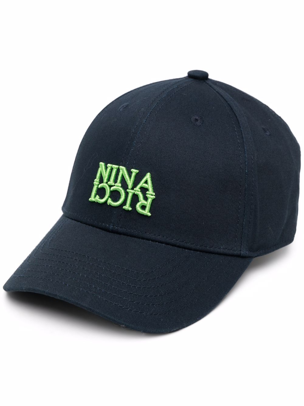 Nina Ricci logo刺绣棒球帽 - 蓝色