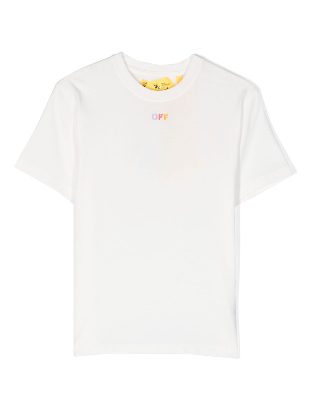 Off-White Kids logo印花棉T恤 - 白色