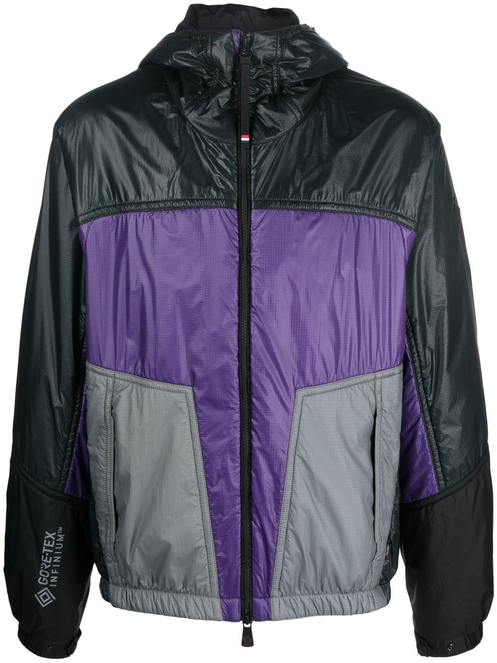 Moncler Grenoble 连帽运动夹克 - 灰色